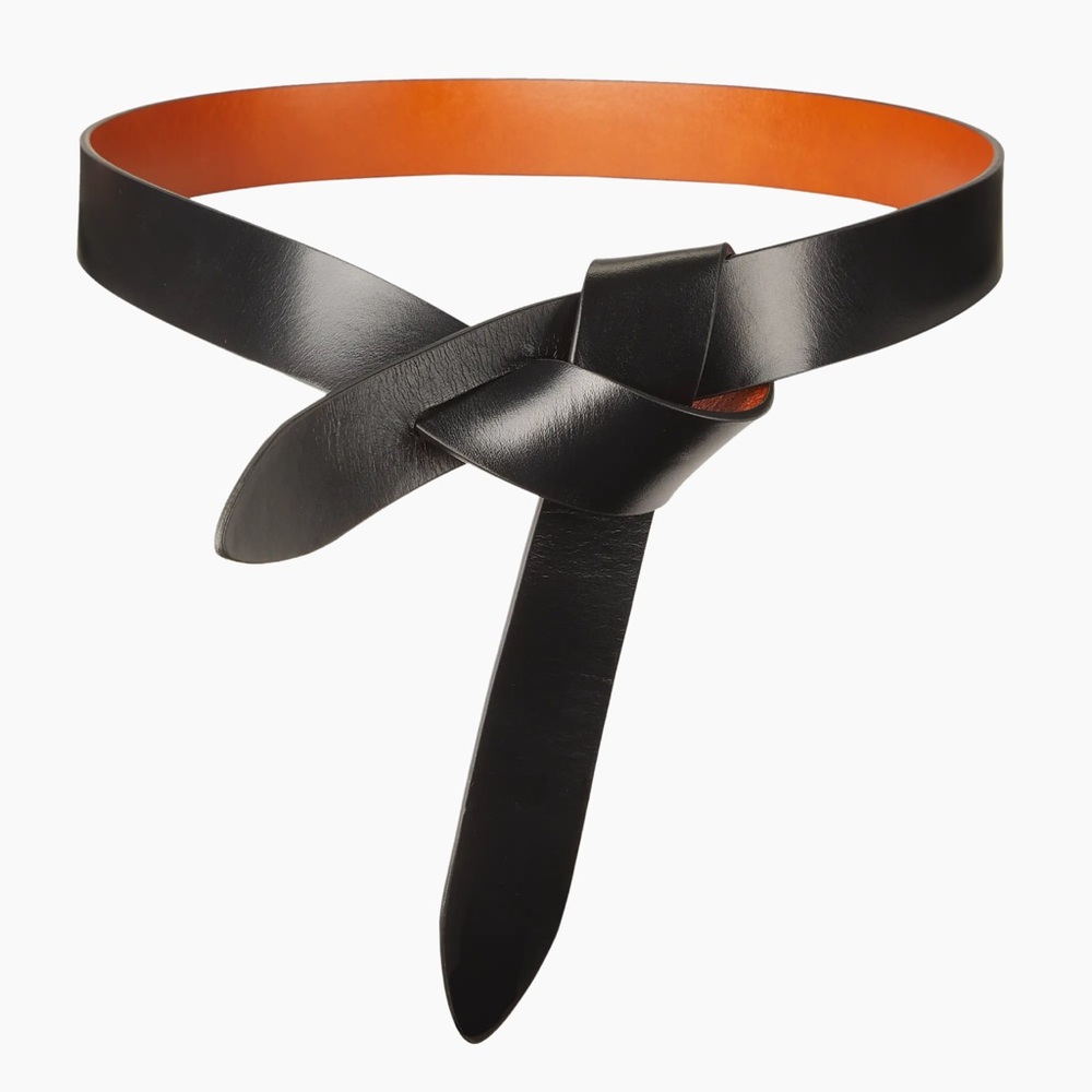 Isabel Marant Reversible Black and Brown Leather Knot Belt